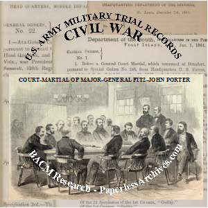 Civil War: U S Army Civil War and Reconstruction Era Court Martial Records