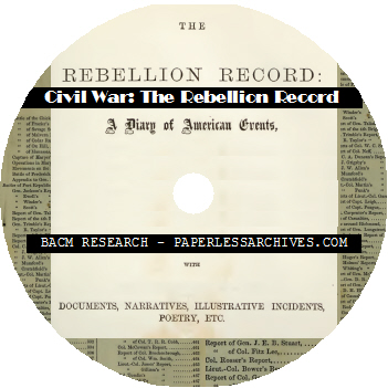 Civil War The Rebellion Record Journal (1861-1868) CD-ROM