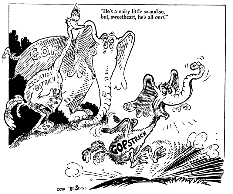Dr Seuss World War II Political Cartoon 2