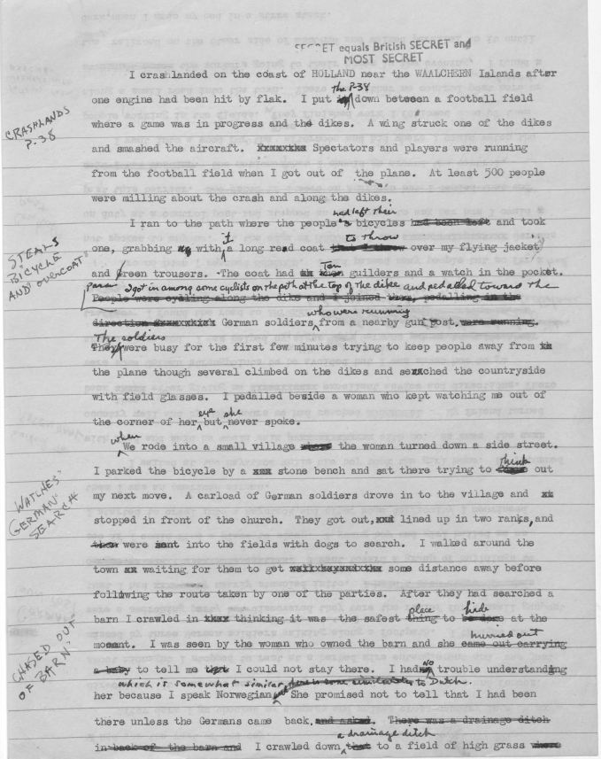 World War II Escape and and Evasion Report Sample Page 3
