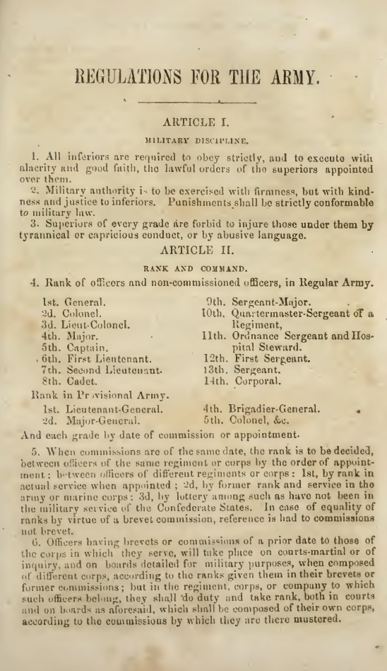 Civil War Confederate Field Manual Sample Page 6