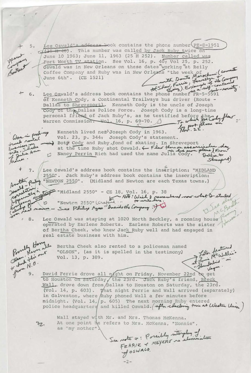 JFK Assassination Jim Garrison Papers 3