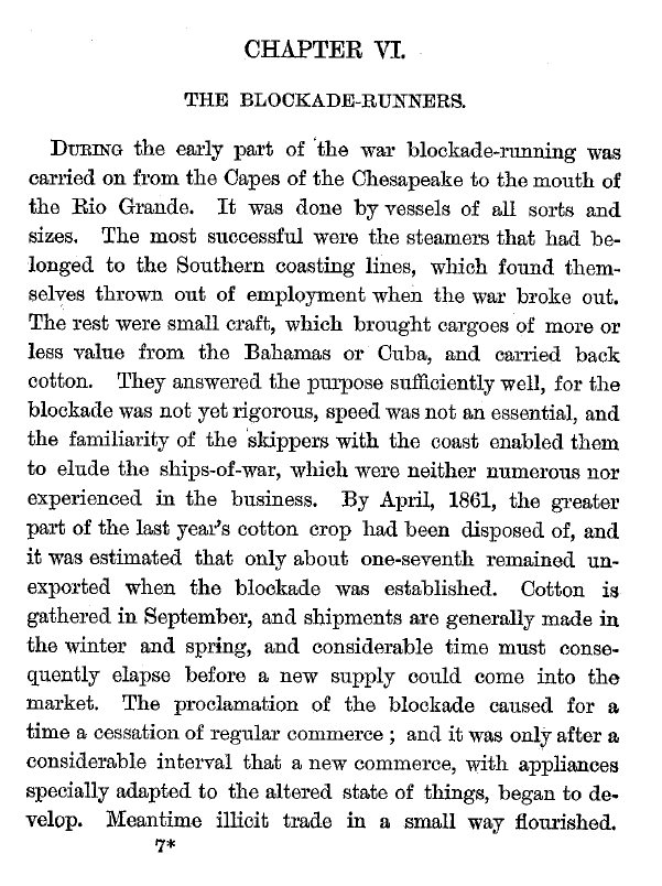 Navy in the Civil War Volume I The Blockade and the Cruisers Chapter IV